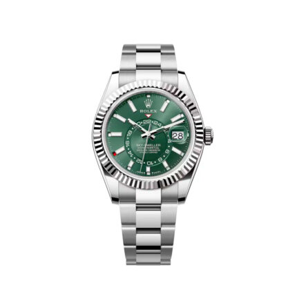 Rolex - 336934-0001 Sky-Dweller Stainless Steel - White Gold / Green / Oyster